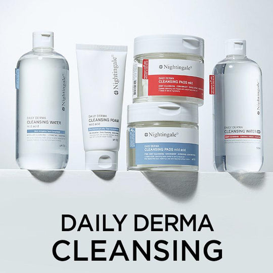 Nightingale Daily Derma Cleansing Water Deep 500ml + Cotton Pad 40pcs
