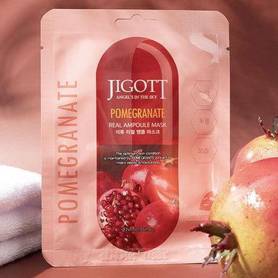 JIGOTT Pomegranate Real Ampoule Mask 27ml x 3 - LMCHING Group Limited