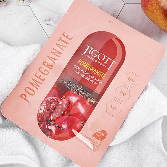 JIGOTT Pomegranate Real Ampoule Mask 27ml x 3 - LMCHING Group Limited