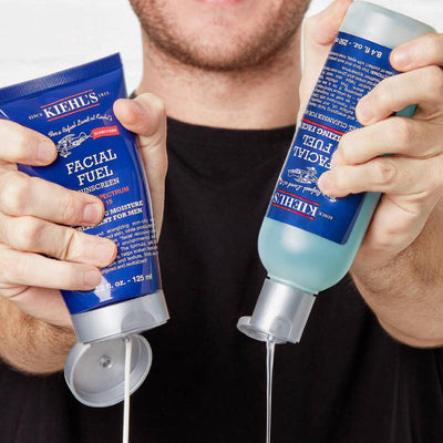 Kiehl's Men's Hydration Essentials Set (Face Wash 250ml + Toner 250ml + Cream 125ml)