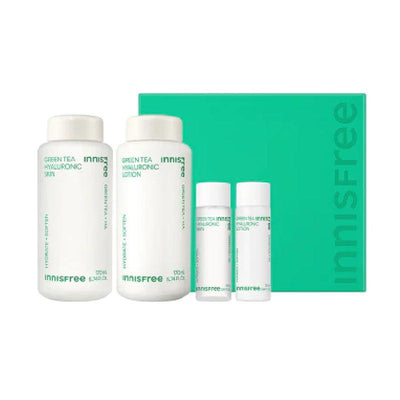 innisfree Green Tea Hyaluronic Set para el cuidado de la piel (4 productos)