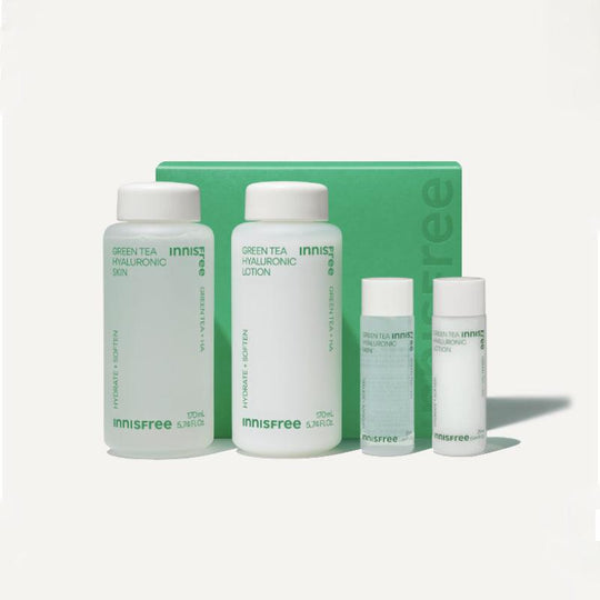 innisfree Green Tea Hyaluronic Skin Care Set (4 Items)