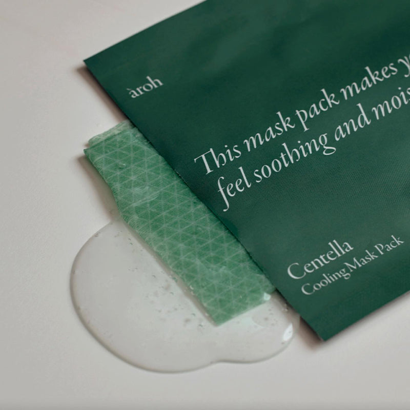 aroh Centella Kraut Kühlende Maske Packung (für Rötung Haut) 25ml x 10