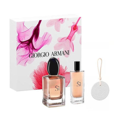 GIORGIO ARMANI Si Eau De Parfum Set Regalo (EDP 50ml + 15ml + Portachiavi in Ceramica Profumato)