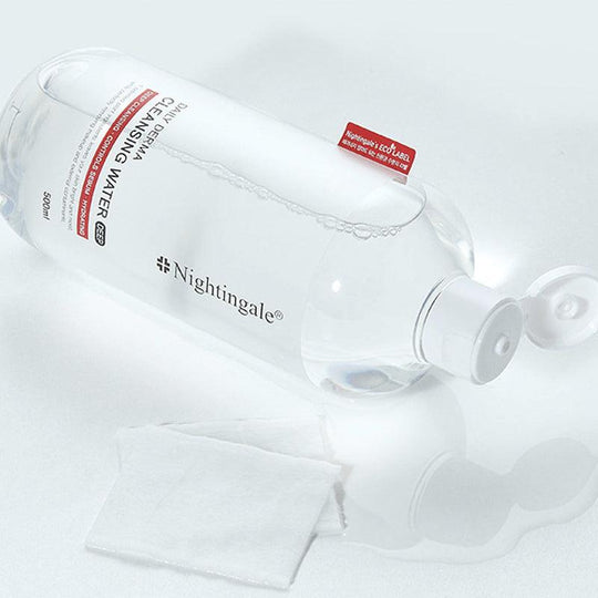 Nightingale Daily Derma Cleansing Water Deep 500ml + Cotton Pad 40pcs