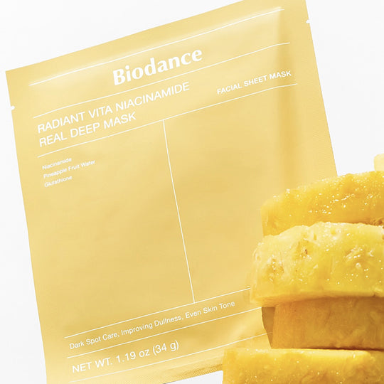 Biodance ラディアント ヴィータ ナイアシンアミド リアル ディープ マスク 34g x 4枚