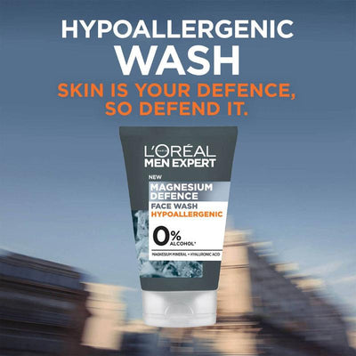 L'OREAL PARIS Men Expert Magnesium Defense Hypoallergenic Face Wash 100ml - LMCHING Group Limited