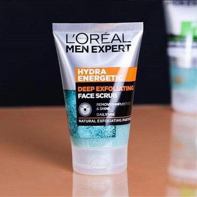 L'OREAL PARIS Men Expert Face Scrub Hydra Energetic Deep Exfoliating Face Wash 100ml - LMCHING Group Limited