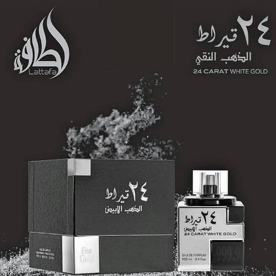 Parfum Black Karat Lattafa Emas Putih 24 Karat Eau De Parfum 100ml