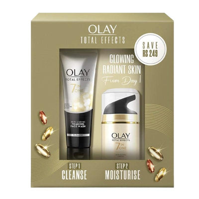 OLAY Total Effects Gift Set (Rengöring 100 g + Dagkräm 50 g)