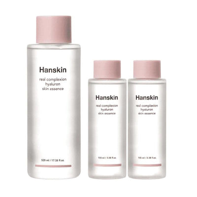Hanskin Conjunto Especial Real Complexion Essência Hyaluron Skin (Essência 520ml + 100ml x 2)