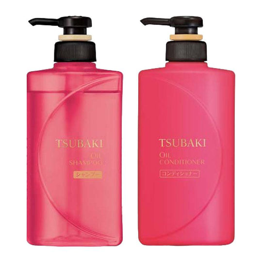 SHISEIDO Tsubaki Oil Shampoo And Conditioner Pump Pair (Shampoo 490ml + Conditioner 490ml) - LMCHING Group Limited