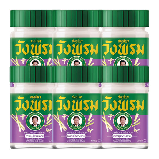 Wang Prom Тайский травяной массажный пурпурный бальзам (улучшает сон) 50g