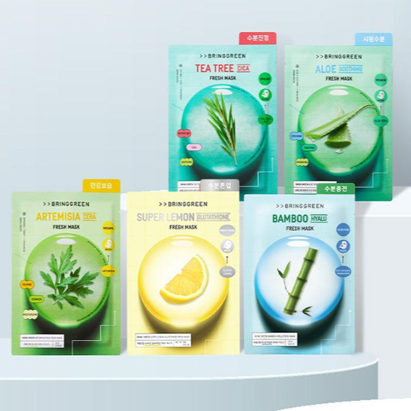 BRING GREEN Aloe Soothing Fresh Mask 20g x 10pcs