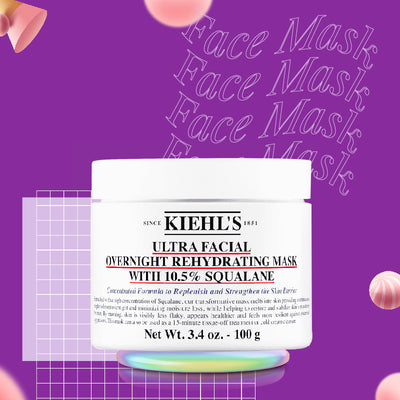 Kiehl's Ultra Facial Mascarilla facial hidratante nocturna (Con 10.5% escualeno) 100ml