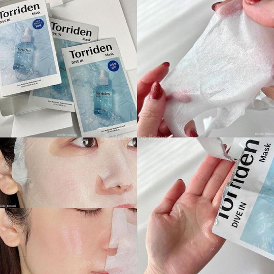 Torriden Dive-in Low-Molecular Hyaluronic Acid Facial Sheet Masks 27ml x 10 - LMCHING Group Limited