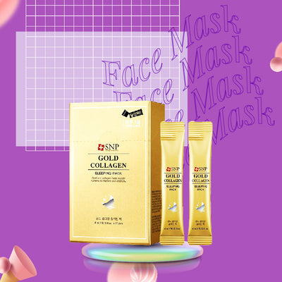 SNP Gold Collagen Pack masques de nuit réparateurs - Anti-âge 4 ml x 20 unités