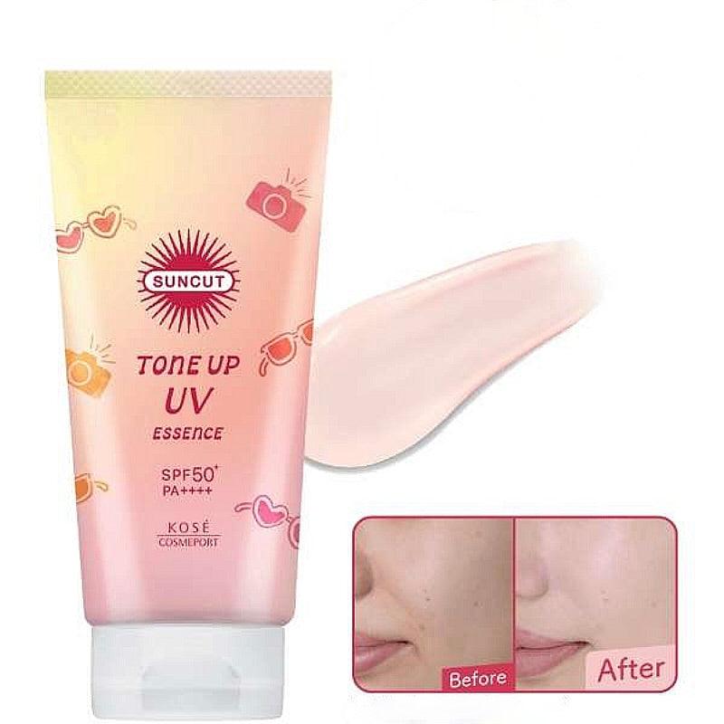 KOSE Suncut Tone Up UV Essence Pink SPF50+ PA++++ 80g