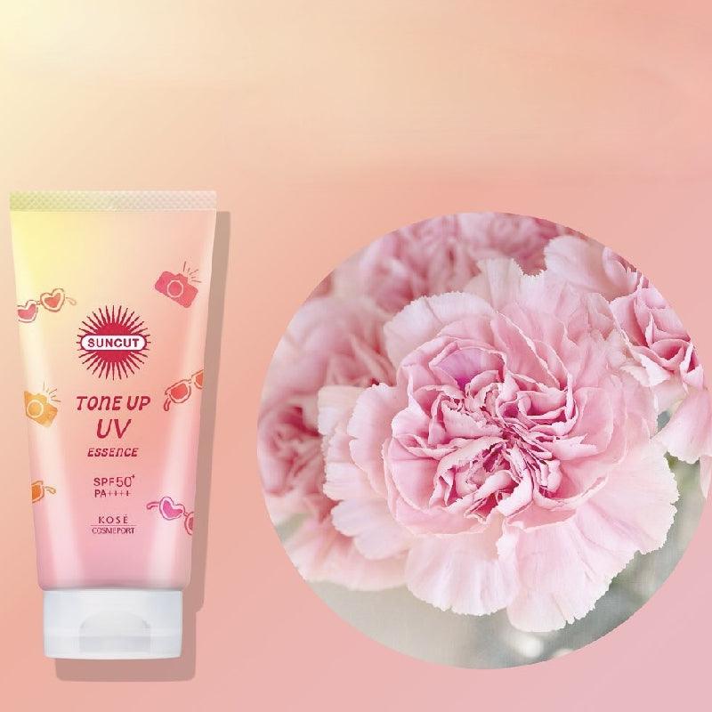 KOSE Kem Chống Nắng Nâng Tone Suncut Tone Up UV Essence Pink SPF50+ PA++++ 80g