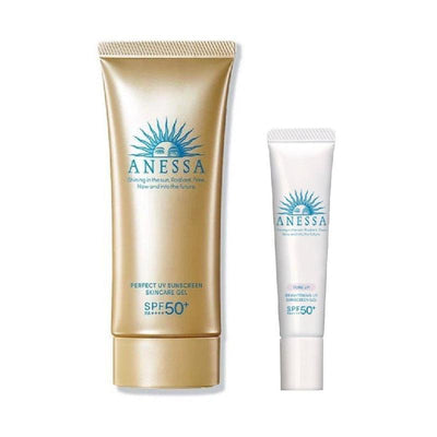 SHISEIDO Anessa Perfect UV Sunscreen Skincare Gel SPF50+/Pa++++ 90g + Brightening Sunscreen 15g