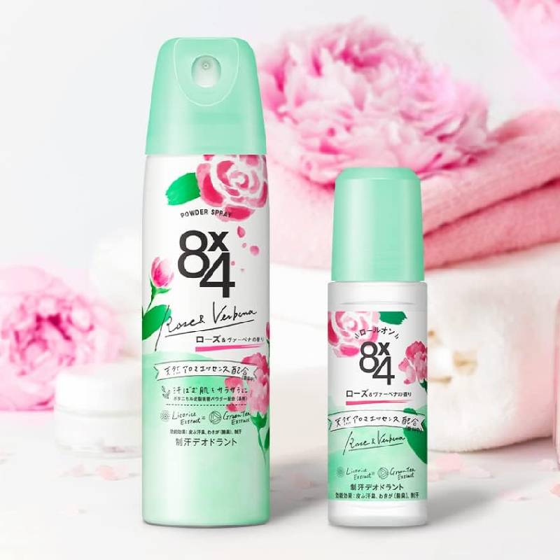 Kao 8x4 Roll-On Deodorant Rose & Verbena 45ml