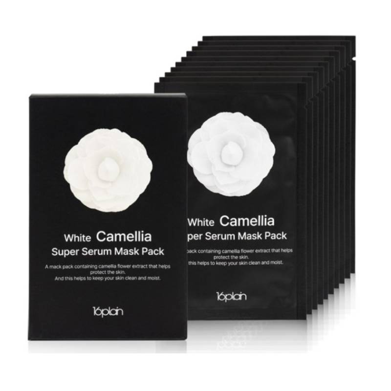 16plain ホワイトカメリアスーパーセラムマスク 25ml x 10枚