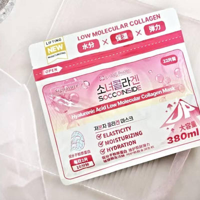 IL-YANG PHARM. Soccoinside Hyaluronic Acid Low Molecular Collagen Mask 380ml x 22pcs