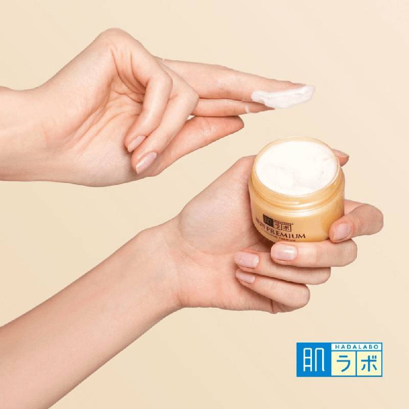 Hada Labo โกคุจุน พรีเมียม ไฮยาลูรอนิค ครีม 50 กรัม