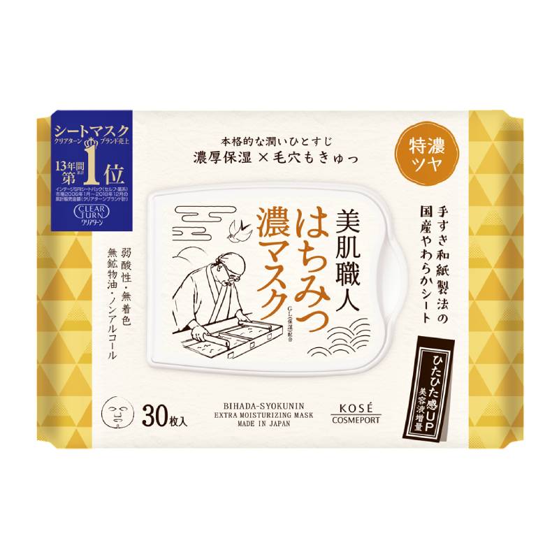 KOSE Clear Turn Bihada-Syokunin Beautiful Skin Artisan Honey Mask 30pcs/319ml