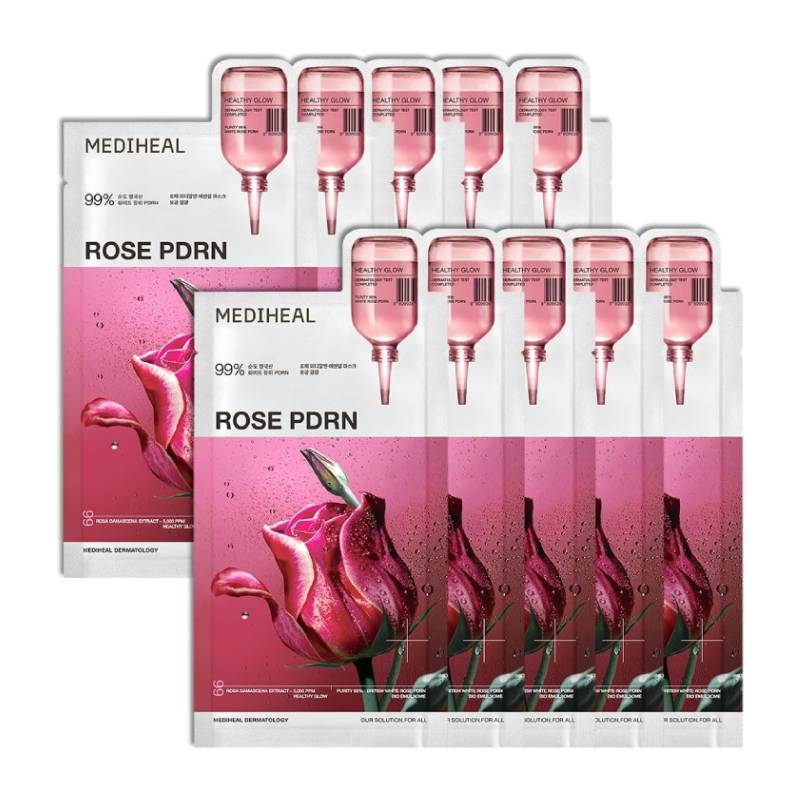 MEDIHEAL Rose PDRN Essential Mask Healthy Glow 24ml x 10pcs