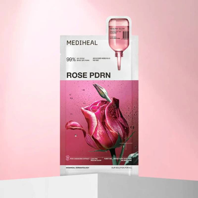 MEDIHEAL Rose PDRN Essential Mask Healthy Glow 24ml x 10pcs