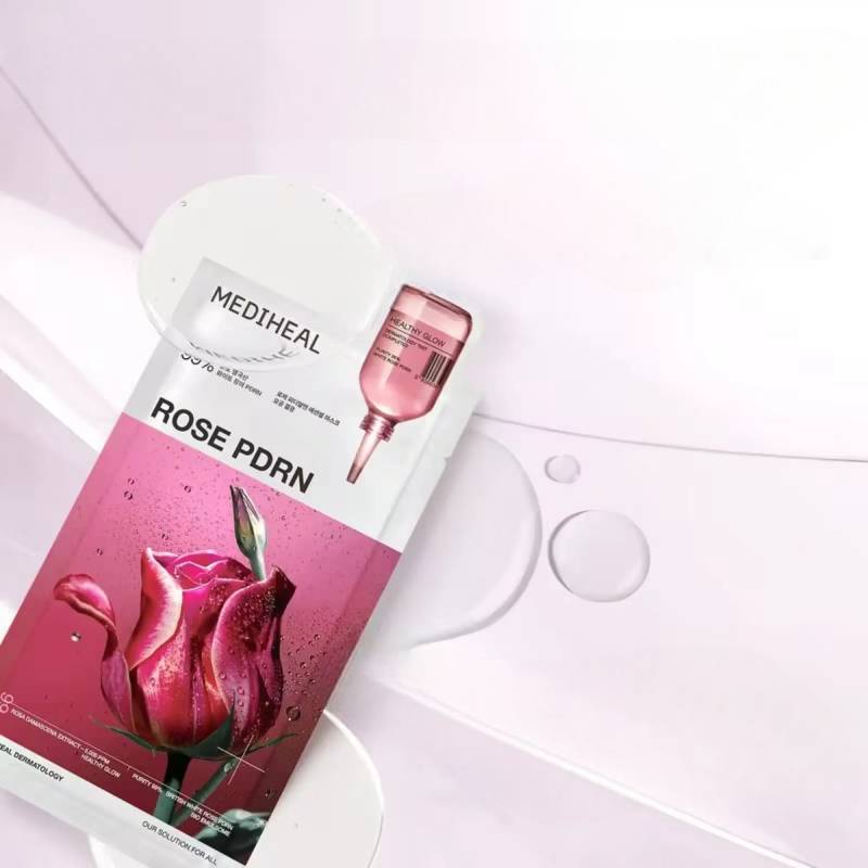 MEDIHEAL Rose PDRN Essential Mask Healthy Glow 24ml x 10pcs