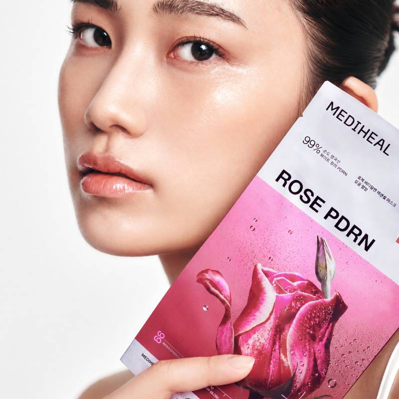 MEDIHEAL Rose PDRN Essential Mask Healthy Glow 24ml x 10pcs