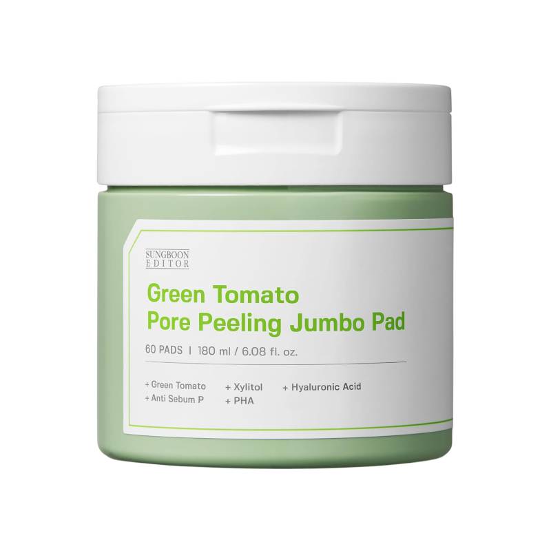SUNGBOON EDITOR Green Tomato Pore Peeling Jumbo Pad 60pcs/180ml