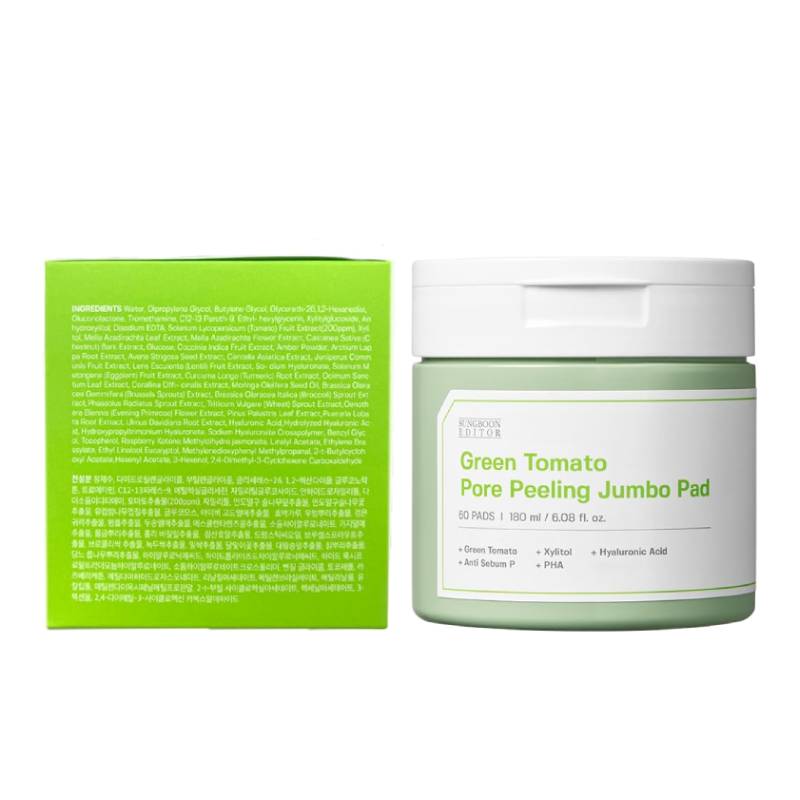 SUNGBOON EDITOR Green Tomato Pore Peeling Jumbo Pad 60pcs/180ml