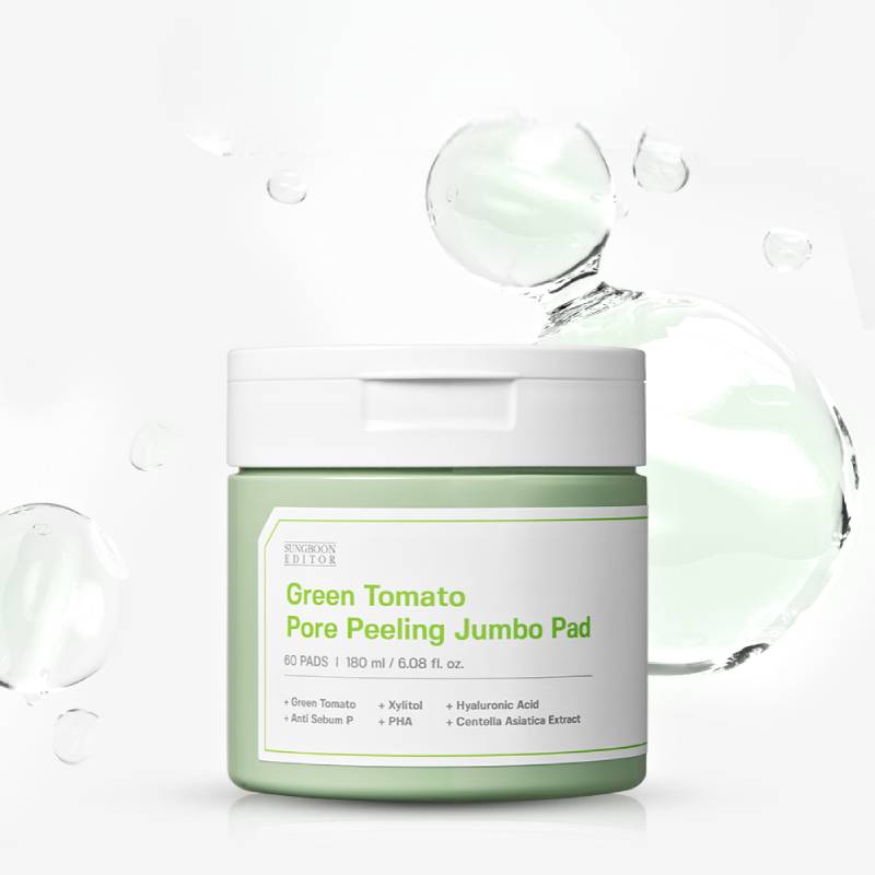 SUNGBOON EDITOR Green Tomato Pore Peeling Jumbo Pad 60pcs/180ml