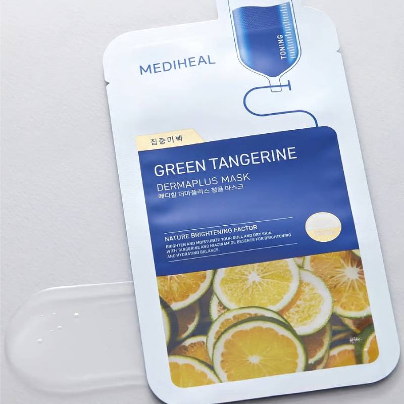 MEDIHEAL Dermaplus Green Tangerine Mask 22ml x 10pcs