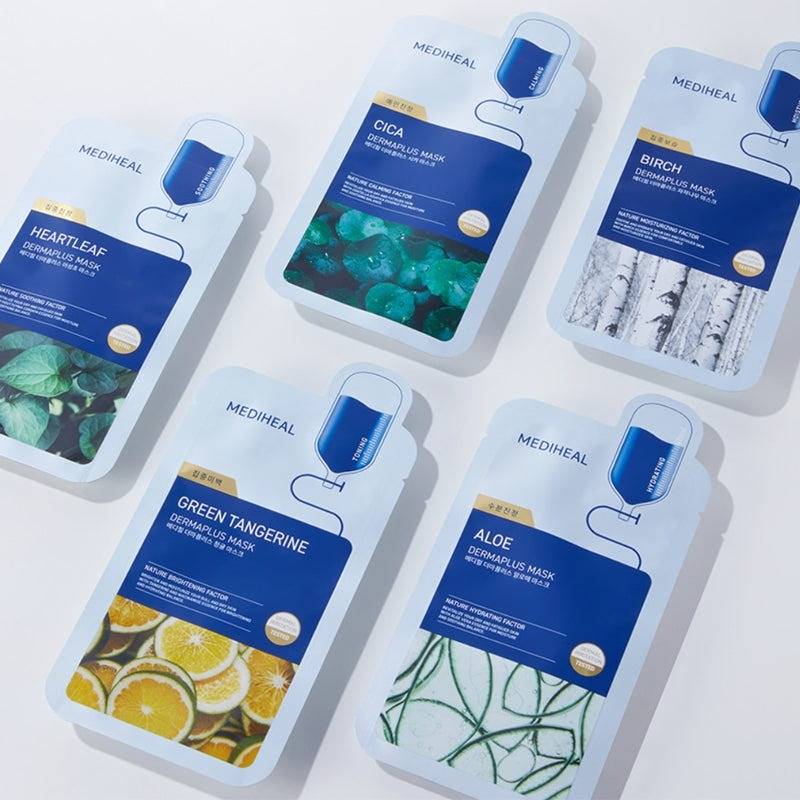MEDIHEAL Dermaplus Green Tangerine Mask 22ml x 10pcs
