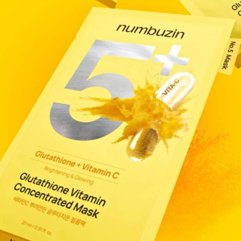 numbuzin No.5+ Glutathione Vitamin Concentrated Mask 27ml x 5pcs