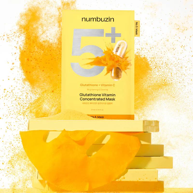 numbuzin No.5+ Glutathione Vitamin Concentrated Mask 27ml x 5pcs