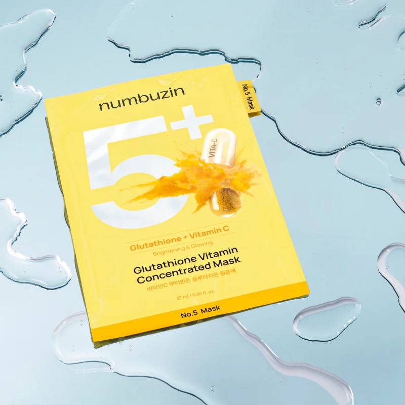 numbuzin No.5+ Glutathione Vitamin Concentrated Mask 27ml x 5pcs
