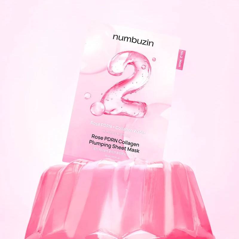 numbuzin No.2 Rose PDRN Collagen Plumping Mask 33ml x 5pcs