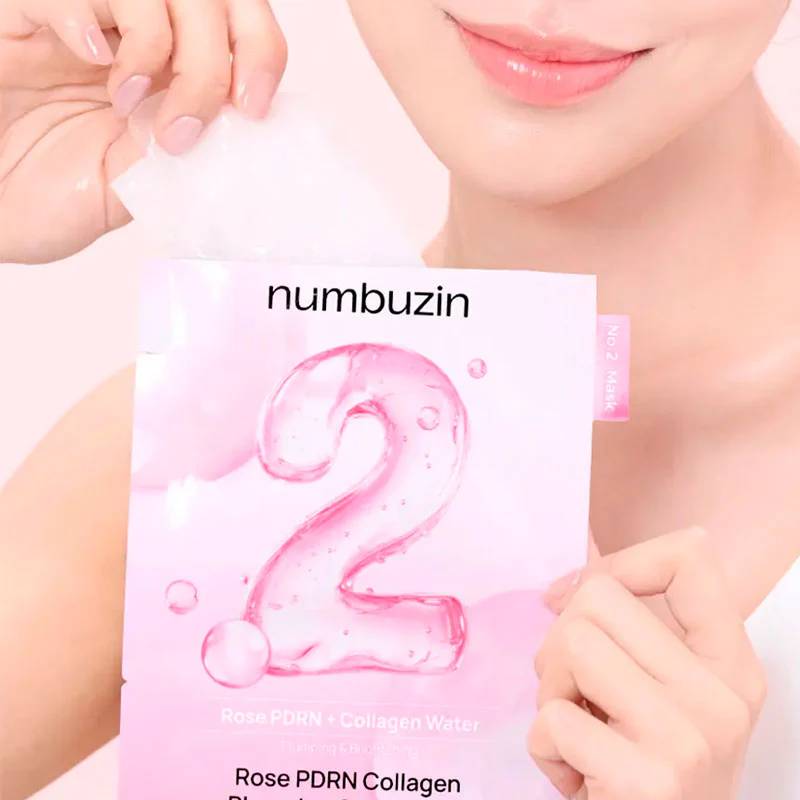 numbuzin No.2 Rose PDRN Collagen Plumping Mask 33ml x 5pcs