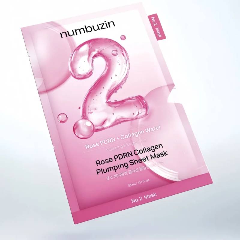 numbuzin No.2 Rose PDRN Collagen Plumping Mask 33ml x 5pcs