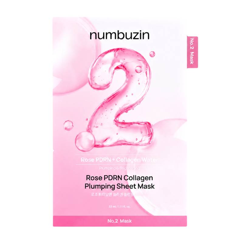 numbuzin No.2 Rose PDRN Collagen Plumping Mask 33ml x 5pcs