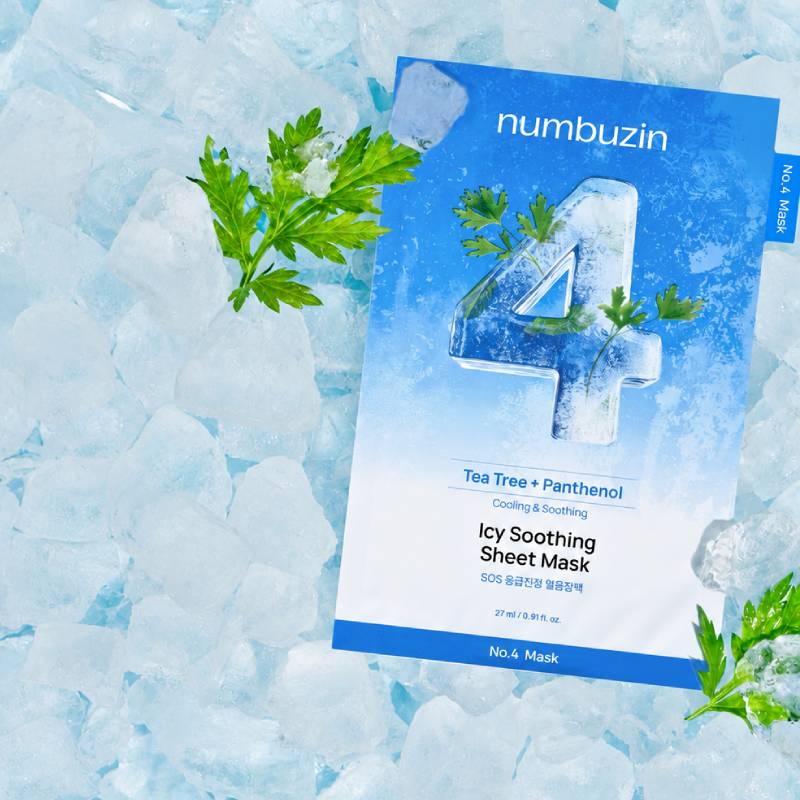 numbuzin No.4 Icy Soothing Sheet Mask 27ml x 5pcs