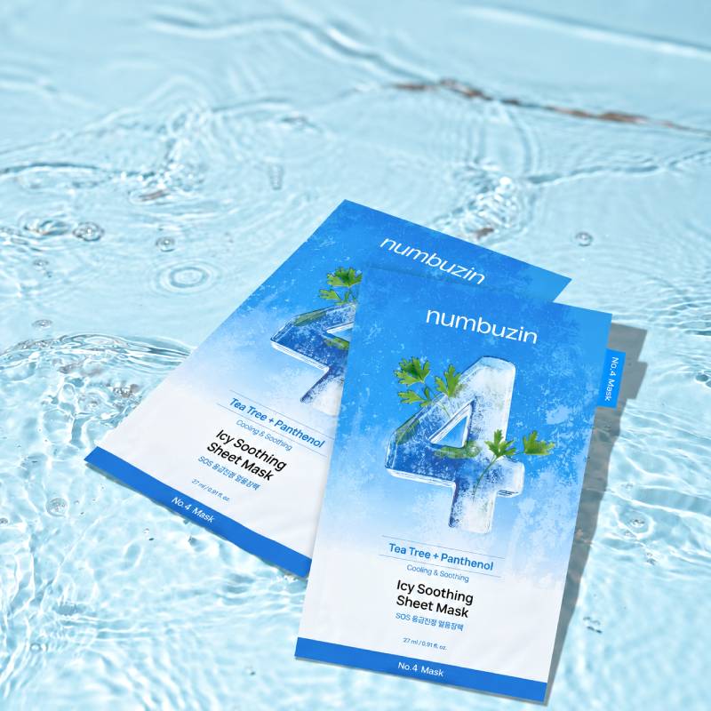 numbuzin No.4 Icy Soothing Sheet Mask 27ml x 5pcs