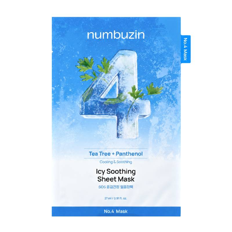 numbuzin No.4 Icy Soothing Sheet Mask 27ml x 5pcs