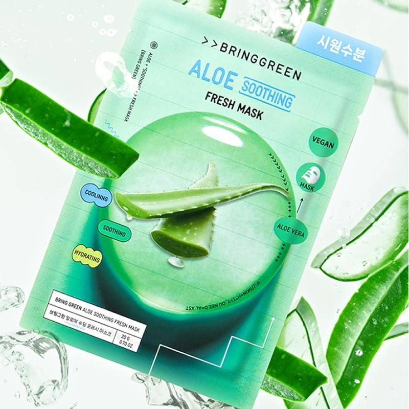 BRING GREEN Aloe Soothing Fresh Mask 20g x 10pcs