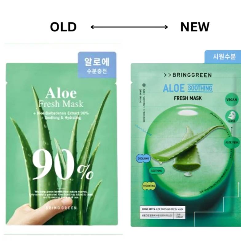 BRING GREEN Aloe Soothing Fresh Mask 20g x 10pcs